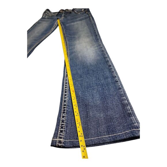 Silver Jeans Low Rise Women's Sz 27 Blue Bootcut Cowgirl Rodeo Denim Y2K Style - Picture 8 of 12